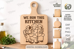 Kitchen Cutting Board Engraving Laser Cut.Kitchen Decor SVG Product Image 1