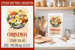 Vintage Christmas PNG| Kitchen Dish Towel Sublimation Product Image 1