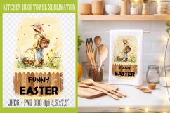 Funny Easter Kitchen Sublimation|PNG Towel Product Image 1