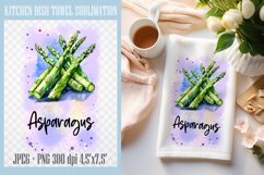 Asparagus 2 PNG| Kitchen Dish Towel Sublimation Product Image 1