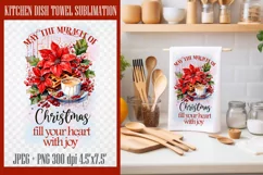 Vintage Christmas PNG| Kitchen Dish Towel Sublimation Product Image 1