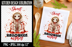 Sweet Halloween Cake | Kitchen Dish Towel Sublimation Product Image 1