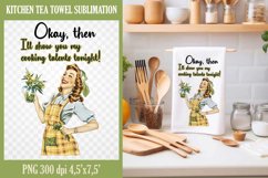 Funny Quotes Kitchen Towel Sublimation Design PNG Product Image 1
