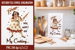 Funny Quotes Kitchen Towel Sublimation Design PNG Product Image 1