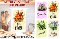 Kitchen Dish Towel Sublimation Designs PNG l JPEG Product Image 1