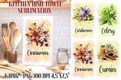 Kitchen Dish Towel Sublimation Designs PNG l JPEG Product Image 1
