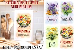 Kitchen Dish Towel Sublimation Designs PNG l JPEG Product Image 1