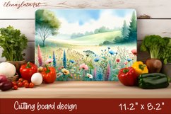 Flowers Cutting Board Design. Meadow Wildflowers Product Image 1