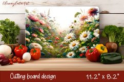 Flowers Cutting Board Design. Meadow Wildflowers Product Image 1