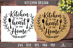 Kitchen Is The Heart SVG Cutting Board
