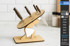 Kitchen Knife Stands Laser Cut Bundle | Knife Holder Stands Product Image 4