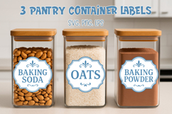 Vintage Pantry Label SVG | Baking Soda Oats Powder Product Image 1