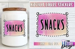 Kitchen Labels Stickers Sublimation | Kitchen Decor PNG v.3 Product Image 1