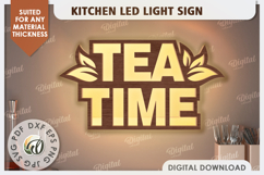 3D Kitchen Led Light Sign Laser Cut. Kitchen Decor SVG Product Image 1
