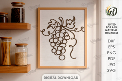 Kitchen Line Art Laser Cut. Wall Decor SVG Product Image 1