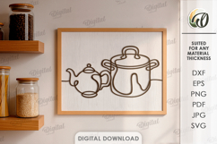 Kitchen Line Arts Bundle Laser Cut. Wall Decor SVG Product Image 11
