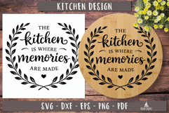 Kitchen Memories Wreath Quote SVG