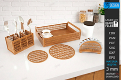 Kitchen Decor Laser Cut Kit | 5 Kitchen and Home Accessories Product Image 1