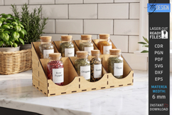 Wooden Kitchen Organizer Laser Cut Bundle | Spice Rack Laser Product Image 3