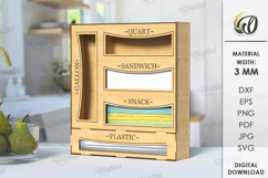 Kitchen organizer Laser Cut. Kitchen bag storage SVG Product Image 1