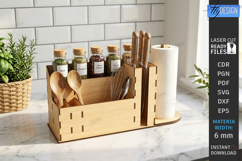 Kitchen Organizer Laser Cut | Spice Rack | Storage Box | CNC Product Image 1
