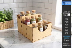 Wooden Kitchen Organizer Laser Cut Bundle | Spice Rack Laser Product Image 7