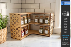 Wooden Kitchen Organizer Laser Cut Bundle | Spice Rack Laser Product Image 13