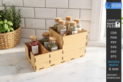 Wooden Kitchen Organizer Laser Cut Bundle | Spice Rack Laser Product Image 17