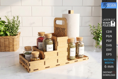 Kitchen Organizer Laser Cut | Spice Rack | Storage Box | CNC Product Image 1