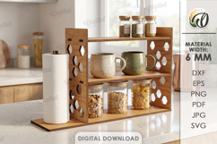 Kitchen Organizer Laser cut. Kitchen Decor SVG Product Image 1