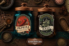 Kitchen Pantry labels, Witchy magic kitchen 4 PNG labels Product Image 2