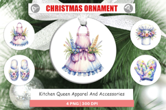 Whimsical Apron &amp; Chef Hat Ornament Product Image 1