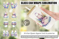 Whimsical Apron &amp; Chef Hat Glass Can Product Image 1