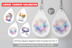 Whimsical Apron &amp; Chef Hat Earring Product Image 1