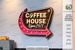 Kitchen Retro Wall Decor Laser Cut. Kitchen Decor SVG Product Image 1