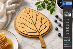 Wooden Kitchen Serving Tray Laser Cut | Food Serving Board Product Image 1