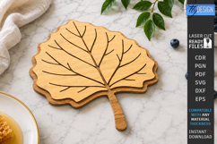 Wooden Kitchen Serving Tray Laser Cut | Food Serving Board Product Image 1
