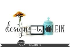 Black frame sign mockup - sunflowers Product Image 1