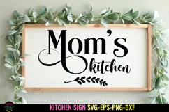 Mom's Kitchen Sign SVG I Funny Kitchen Sign SVG I Farmhouse Kitchen Sign SVG