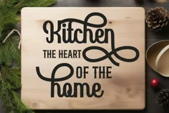 Kitchen The Heart Of The Home SVG, Kitchen SVG Design Product Image 1