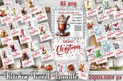 Christmas Kitchen Towel Design |christmas cocktail Recipe Product Image 1