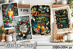 Merry and sweet Christmas Kitchen Towel Design | tea Product Image 1