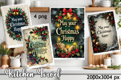 Merry and sweet Christmas Kitchen Towel Design | tea Product Image 1