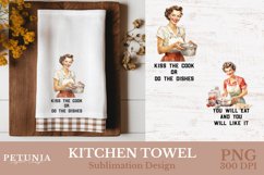 snarky quotes being used as kitchen towels sublimation print