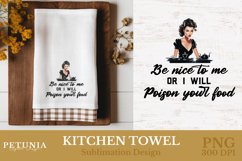 Snarky sublimation design being used as a sublimation kitchen towel print