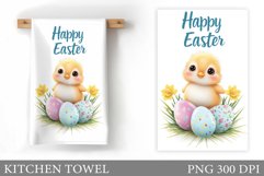 Easter Chick Kitchen Towel. Chick Easter Kitchen Towel Product Image 1