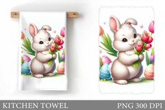 Easter Bunny Kitchen Towel. Easter Kitchen Towel Design Product Image 1
