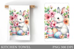 Easter Bunny Kitchen Towel. Easter Kitchen Towel Design Product Image 1