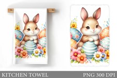 Easter Bunny Kitchen Towel. Easter Kitchen Towel Design Product Image 1