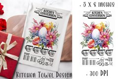 Happy Easter Kitchen Towel Sublimation Design Product Image 1